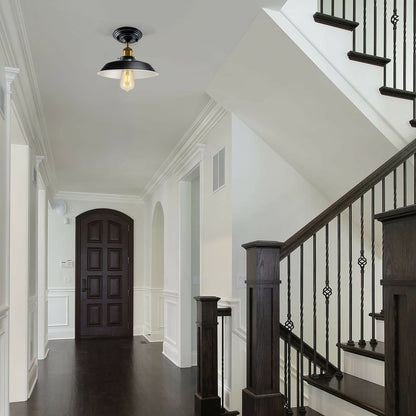 Metal Bowl Lampshade Flush Mount Ceiling Light Fixture ~1209