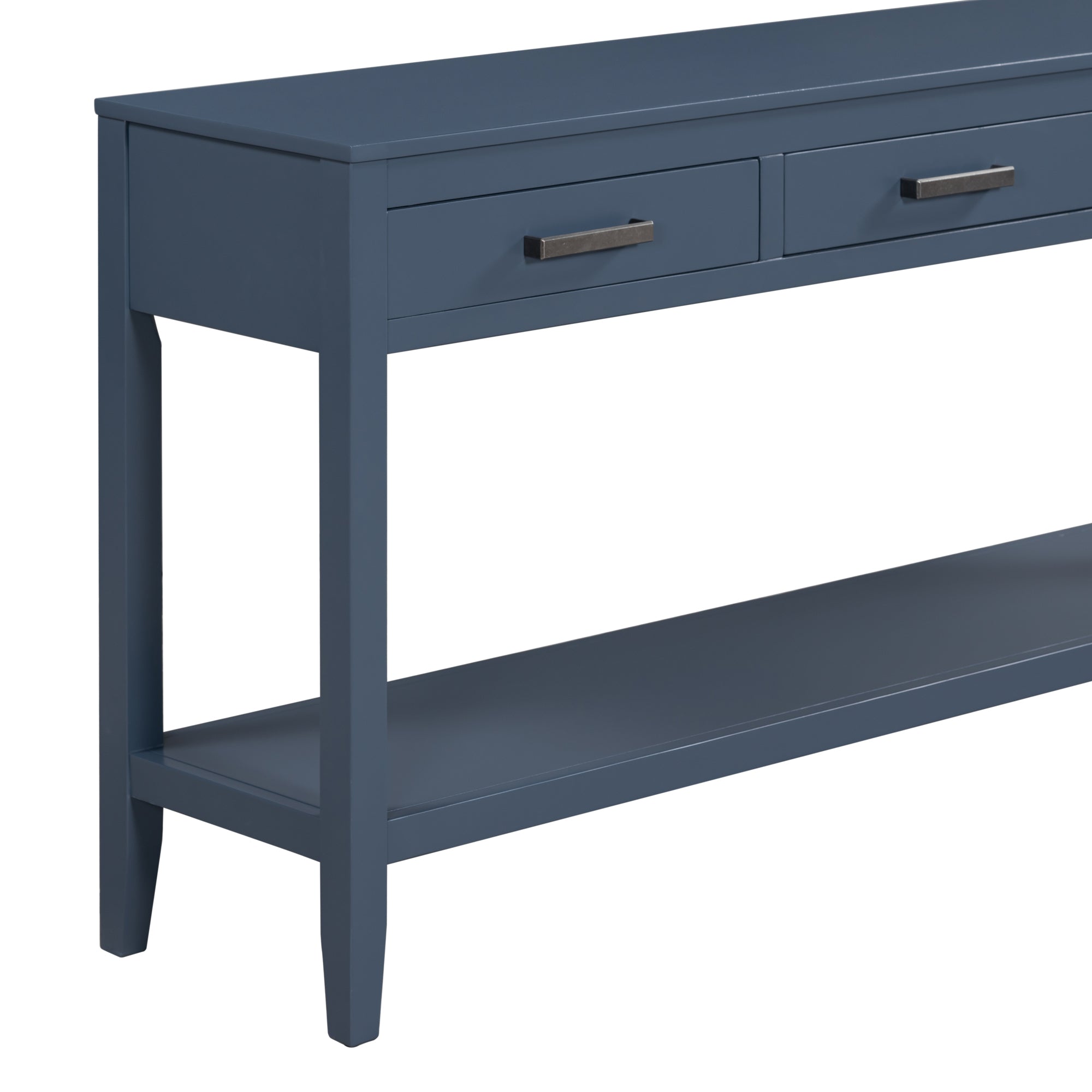 Contemporary 3-Drawer Console Table with 1 Shelf, Entrance Table for