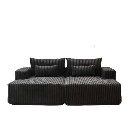 87" Oversized Sectional Lounge Chaise ,No Assembly Required,Cloud