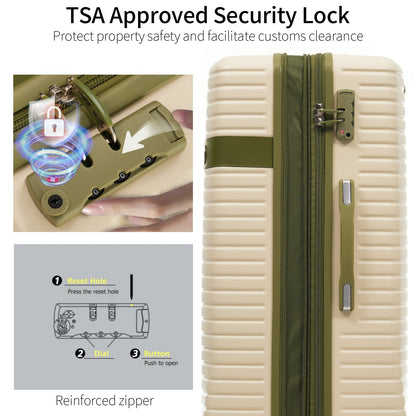 4 Piece Luggage Set Suitcase Set, ABS Hard Shell Lightweight