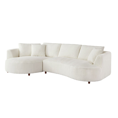 122.04 inch Oversized Sectional Sofa, Modern Couch with Chaise, Comfy