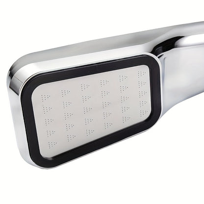1pc Pressurized Handheld Shower Head, 300 Holes Water Out Shower Head, Bathroom Shower Nozzle, Shower Sprinkler, Bathroom Hardware, Bathroom Accessories, Enjoy A Luxurious Bathing Experience