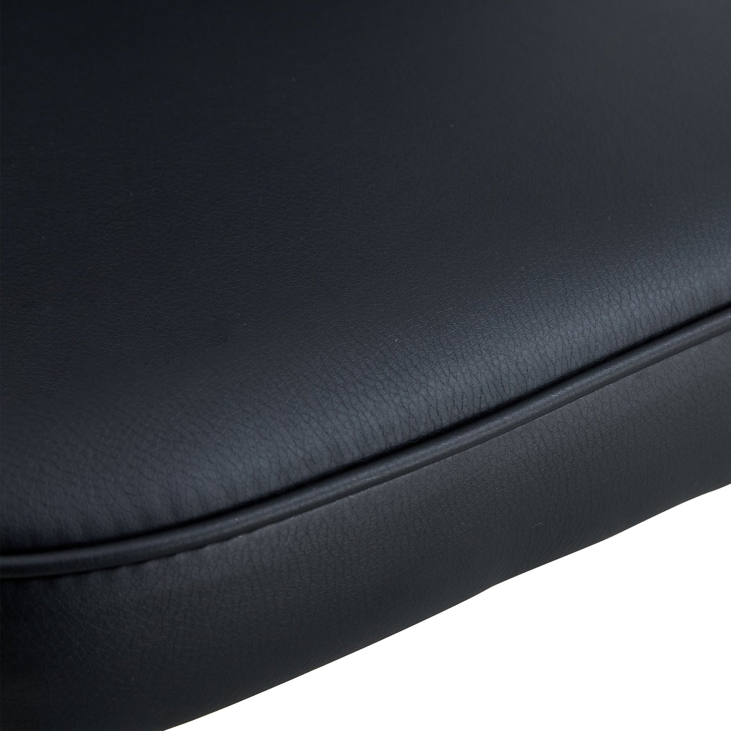 Modern Black PU Chair Set - Two Pieces, The backrest has a vertical