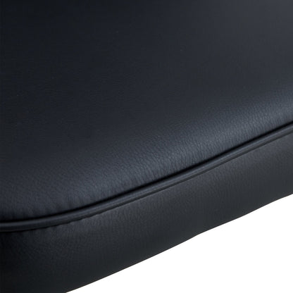 Modern Black PU Chair Set - Two Pieces, The backrest has a vertical