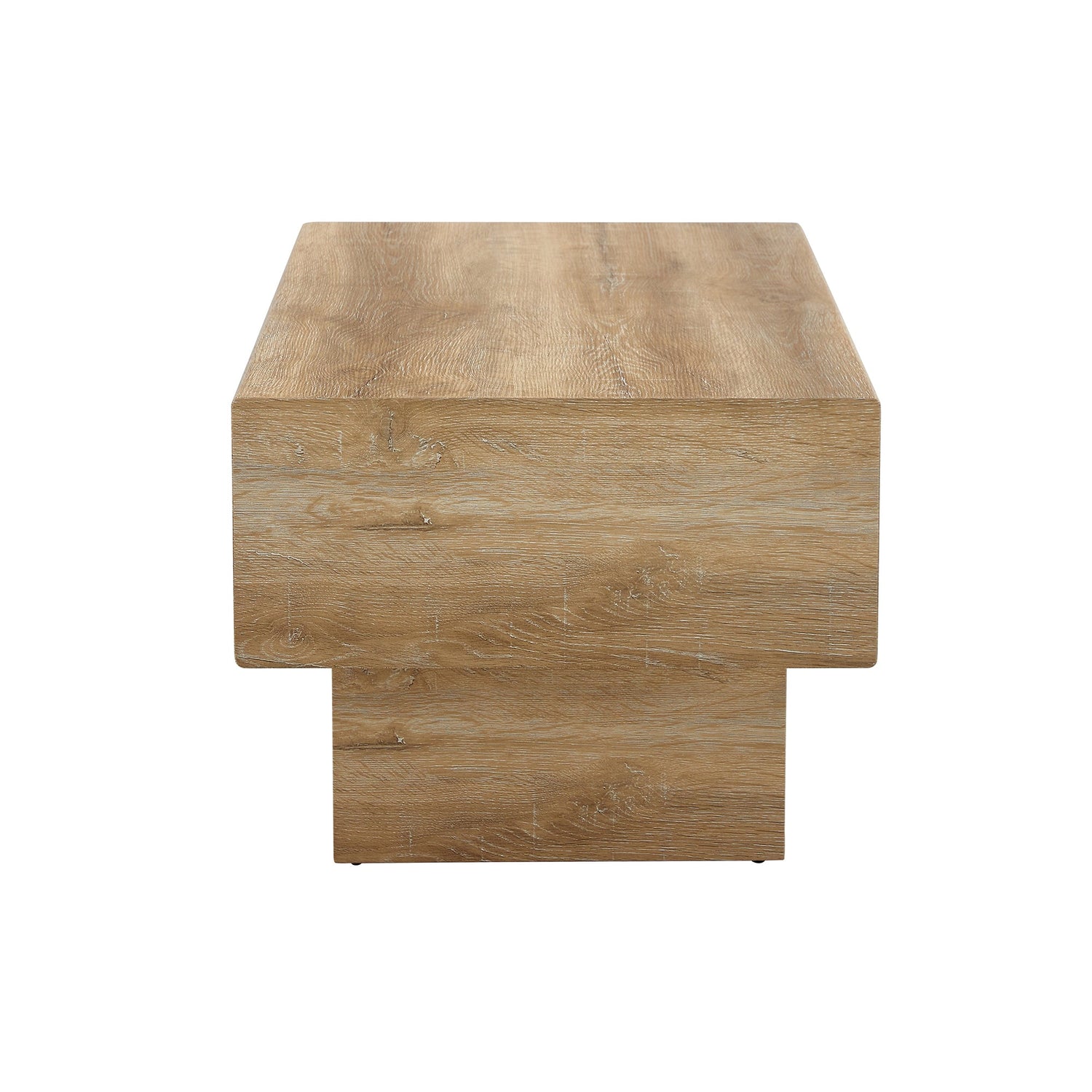 Modern Simple Light Wood Texture MDF Coffee Table - 43.3&