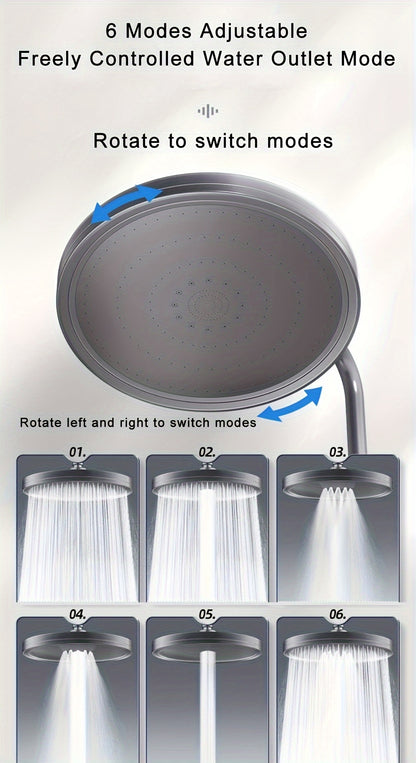 1pc Premium High-pressure Shower Head - Top Spray, Wide Coverage, Lotus Design - Durable, Pressurized, Single-head for a Luxurious Bath Experience - Perfect Household Bathroom Accessory