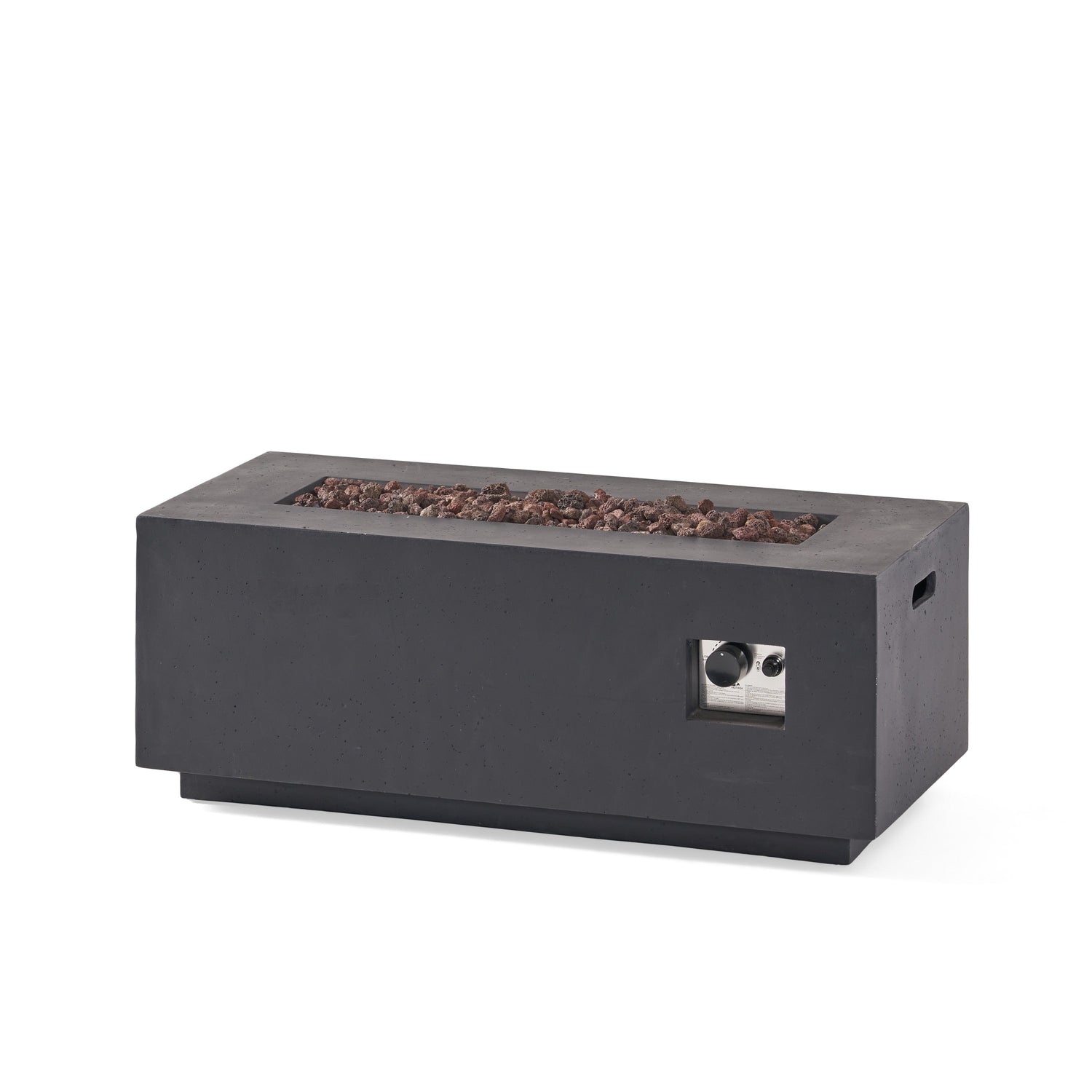 Contemporary Outdoor 40,000 BTU Propane Fire Pit Light Grey MgO