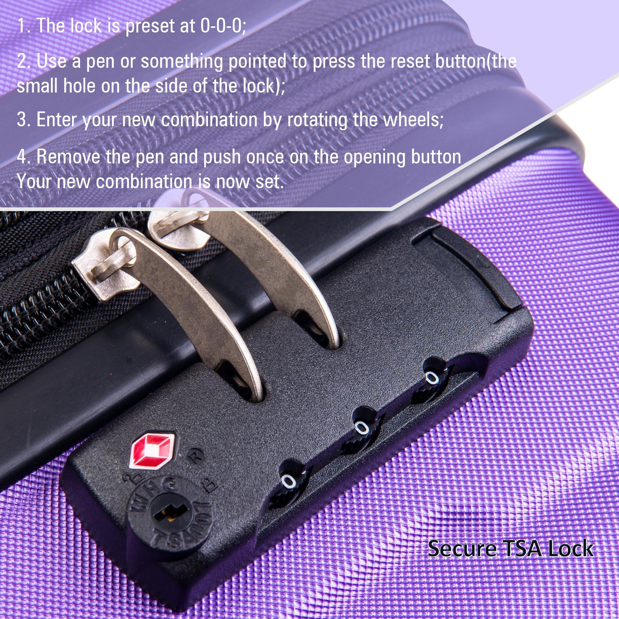 Expanable Spinner Wheel 2 Piece Luggage Set ABS Lightweight Suitcase