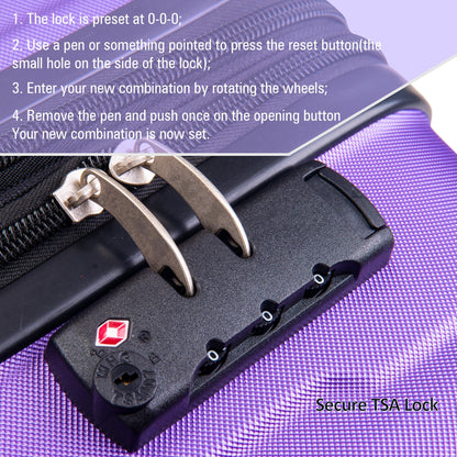 Expanable Spinner Wheel 2 Piece Luggage Set ABS Lightweight Suitcase