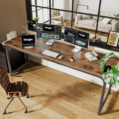 Computer Desk, 80 Inch Office Desk, Gaming Desk with Storage, Writing