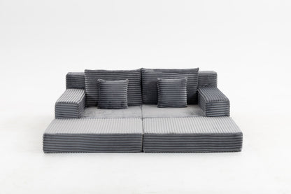 Double Lounge Chaise,Cloud Plush Sofa Bed,Upholstered Boneless Cloud