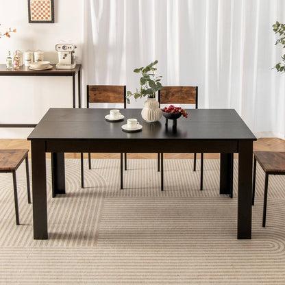 Dining Table for 6, Wood Rectangular Table, 63&quot; L X 31.5&quot; W X 30&quot; H