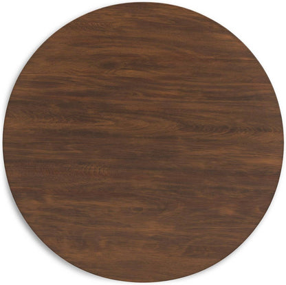 Lyncott Traditional round Dining Room Table, Seats up to 4, Brown