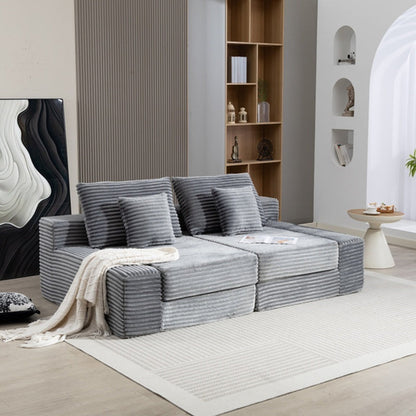 Double Lounge Chaise,Cloud Plush Sofa Bed,Upholstered Boneless Cloud