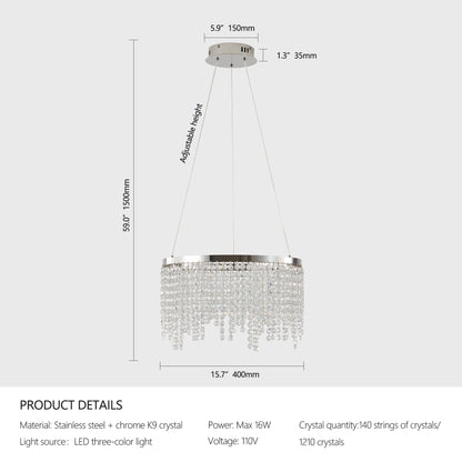 15.7-inch Fancy hanging ceiling lamps luxury modern pendant light