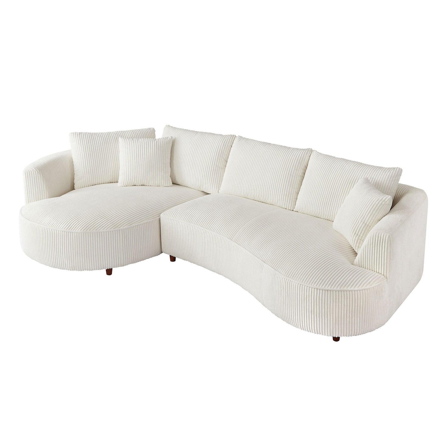 122.04 inch Oversized Sectional Sofa, Modern Couch with Chaise, Comfy