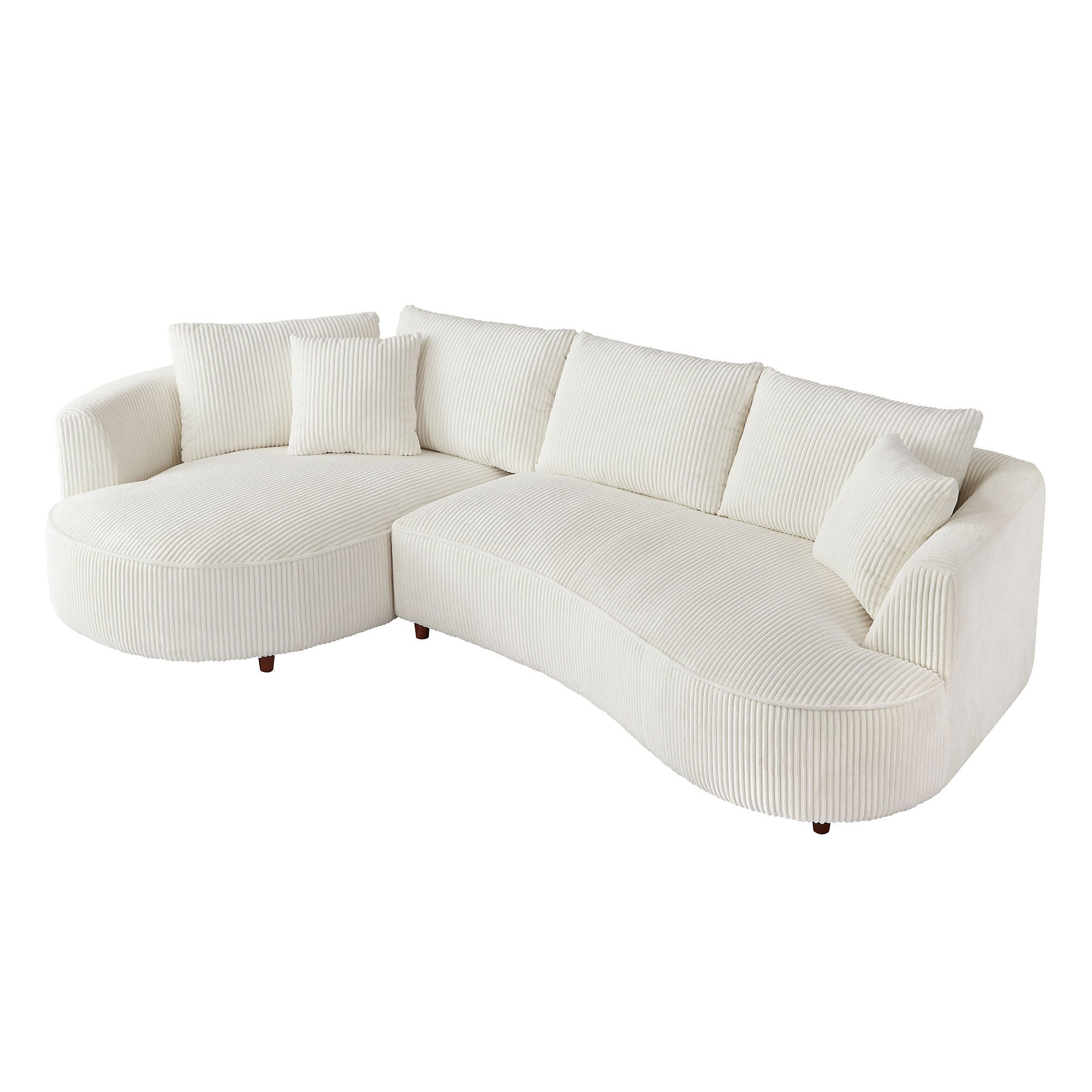 122.04 inch Oversized Sectional Sofa, Modern Couch with Chaise, Comfy