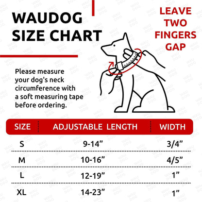 WAUDOG Ultra Soft Rolled Leather Dog Collar for Small Dogs   Soft