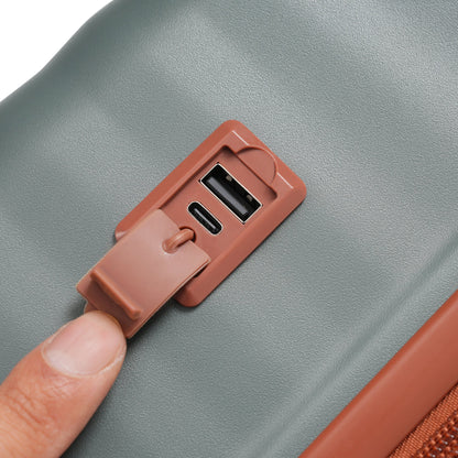 Luggage Sets 5 Piece with Front Opening , Hardside Expandable Carry on