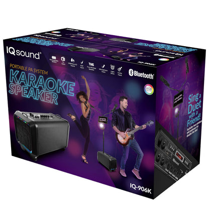 Supersonic Portable PA System Karaoke Speaker with TWS, FM Radio &amp; LED