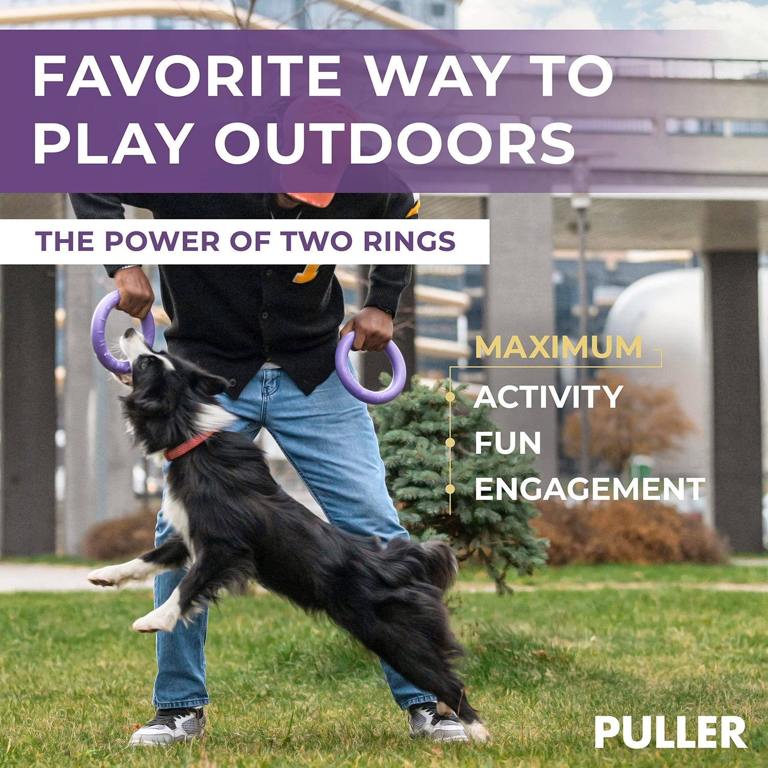 Puller Outdoor Dog Ring Toys   Dog Fetch Toy &amp; Tug of War Dog Toy for