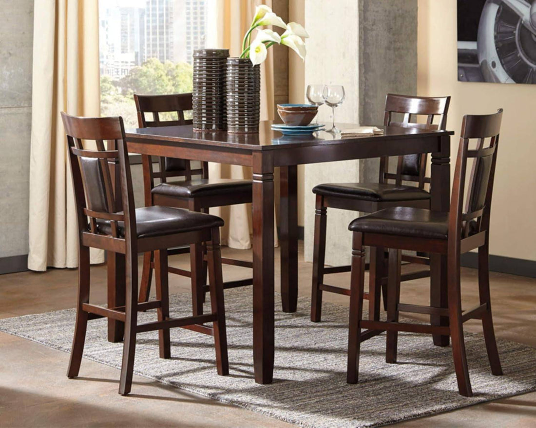 Bennox 5 Piece Counter Height Dining Set, Includes Table & 4