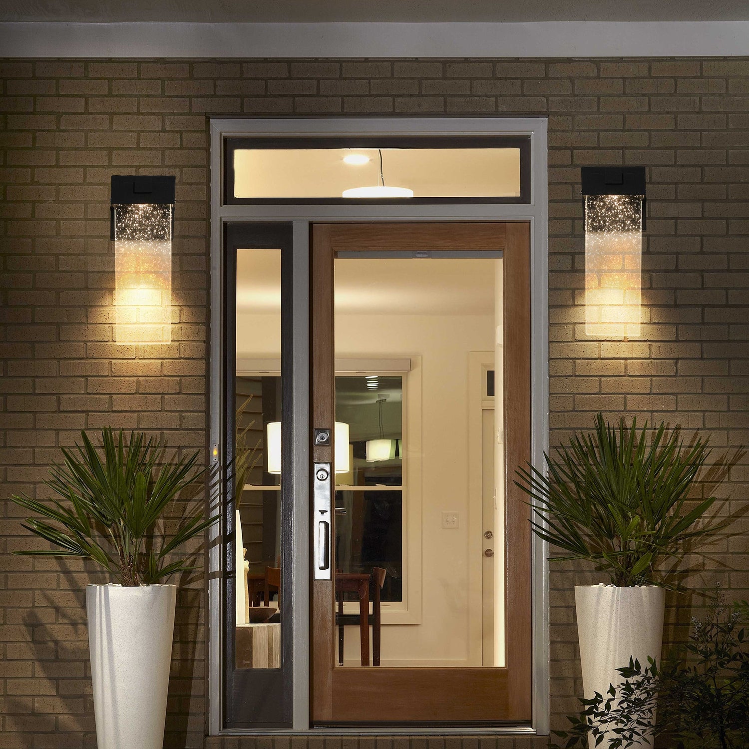 Outdoor waterproof transparent LED crystal wall lamp Supports multiple