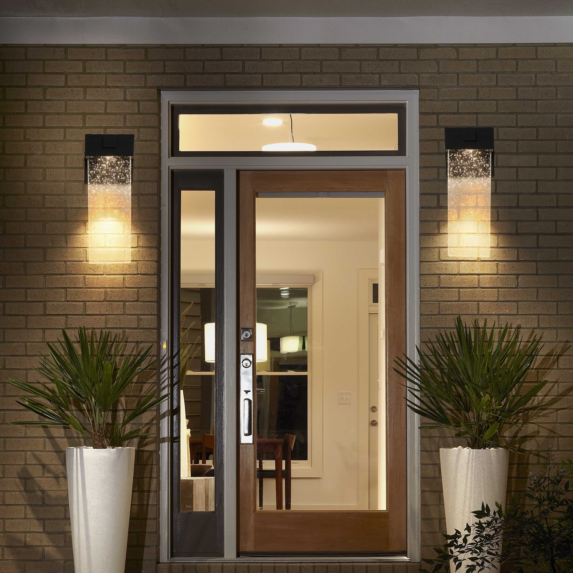 Outdoor waterproof transparent LED crystal wall lamp Supports multiple