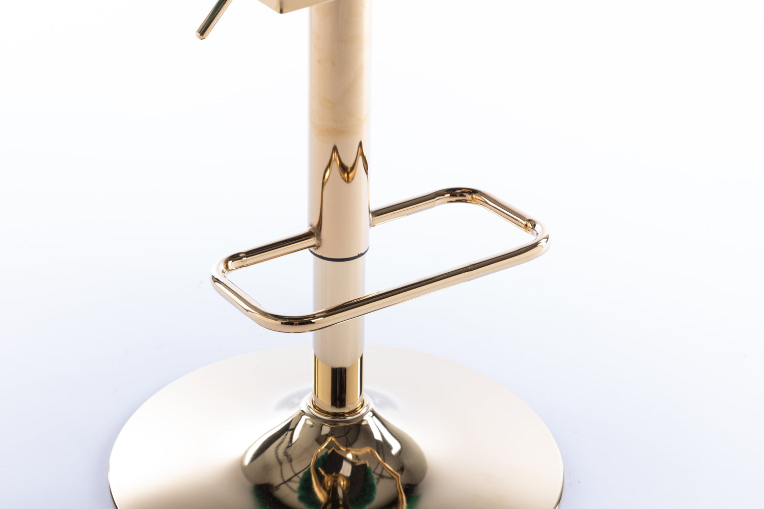 Set of 2  Bar Stools,with Chrome Footrest and Base Swivel Height