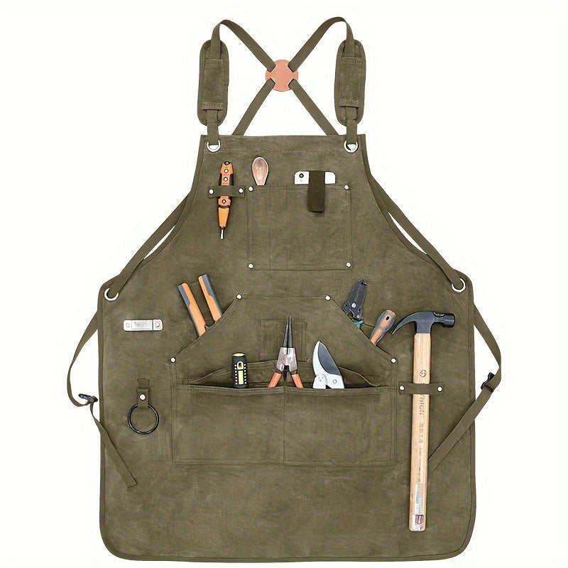 Durable Canvas BBQ Apron with Tool Belt Loop