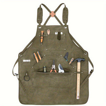 Durable Canvas BBQ Apron with Tool Belt Loop