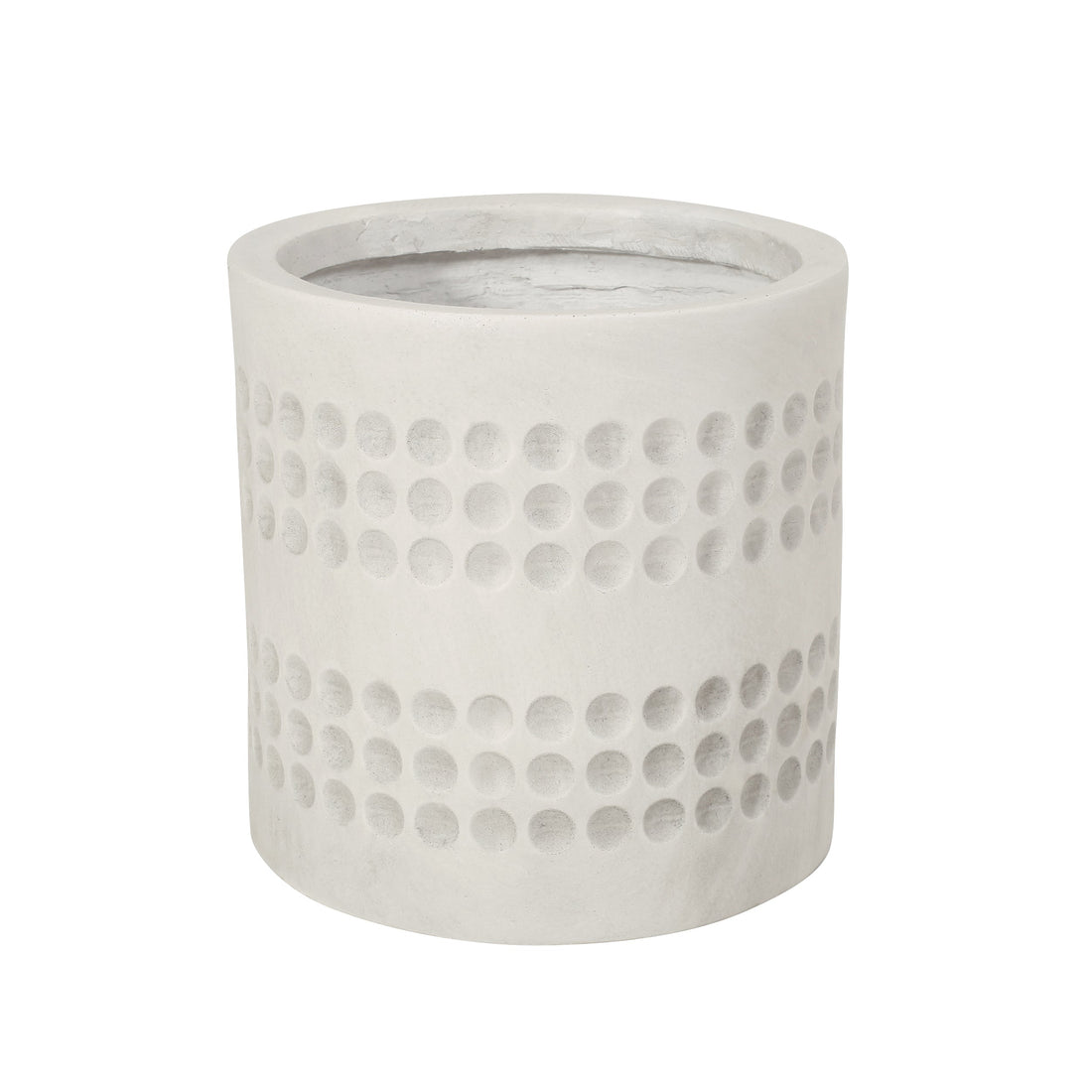 10-inch Cube Antique White MGO Planter