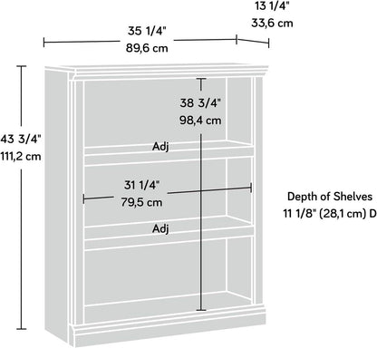 Miscellaneous Storage 3-Shelf Bookcase/ Book Shelf, Chalked Chestnut
