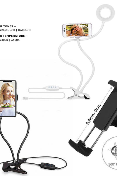 Personal Live Stream Ring Light Kit | 3.5\xe2\x80\x9d LED,