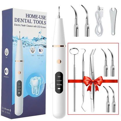 Ultrasonic Dental Teeth Plaque Remover &amp; Cleaner