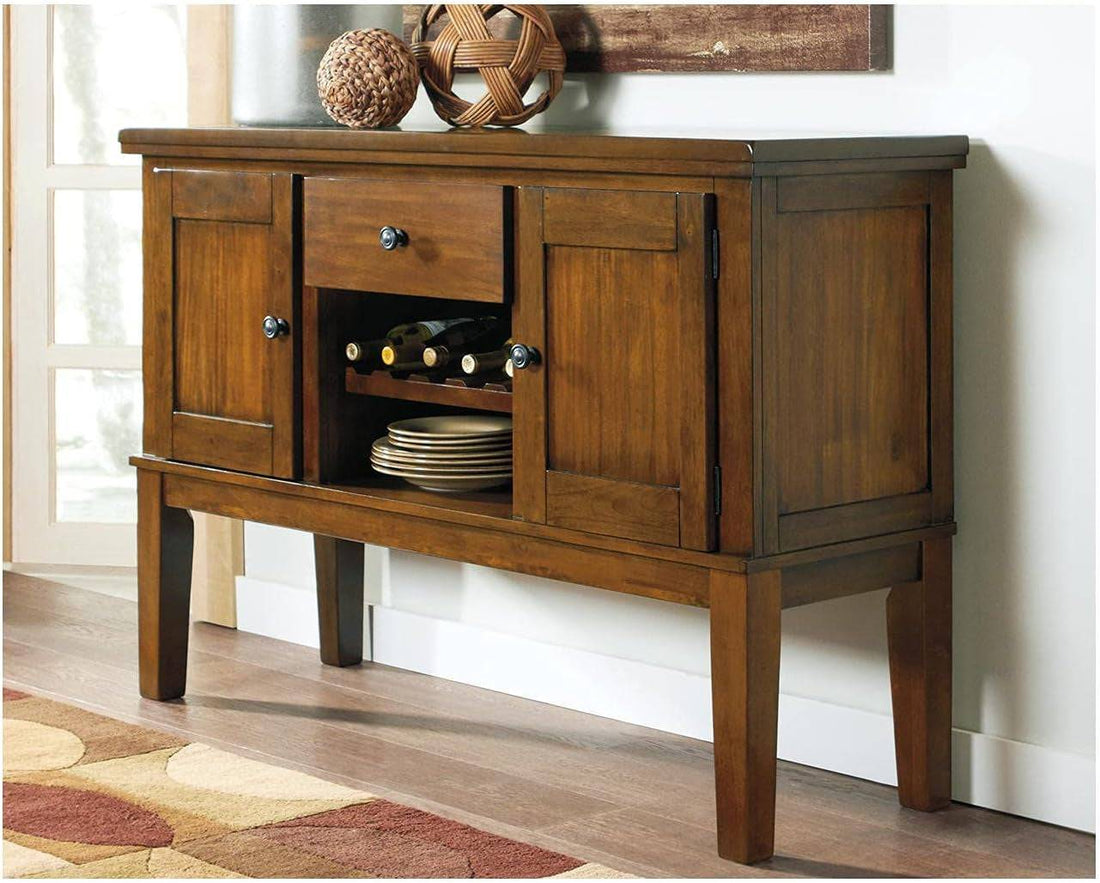 Ralene Rustic Dining Room Buffet with Wine Rack