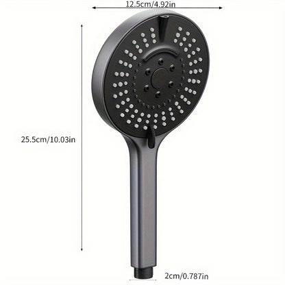 1pc Pressurized Handheld Shower Head, 7 Modes Adjustable Water Output Shower Head, Bathroom Shower Nozzle, Shower Sprinkler, Bathroom Hardware, Bathroom Accessories, Enjoy A Luxurious Bathing Experience