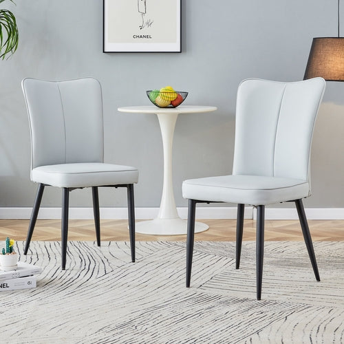 Modern minimalist dining chairs and office chairs. 2-piece set of
