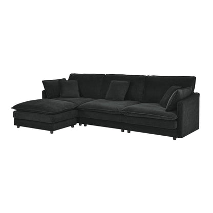 Modern Home Living Room L-Shaped Sectional Sofa Couches with Storage