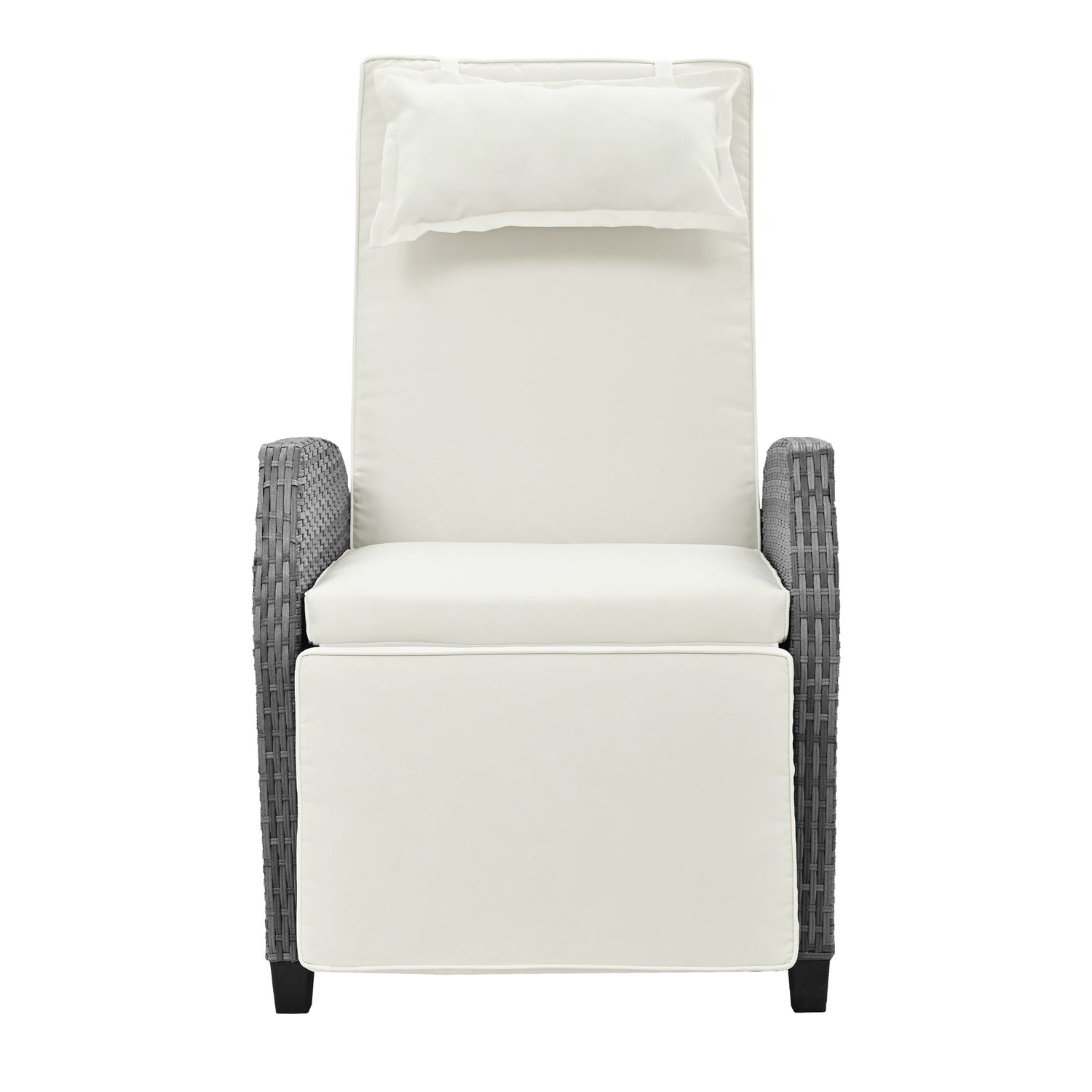 Outdoor Rattan Two-person Combination With Coffee Table, Adjustable,