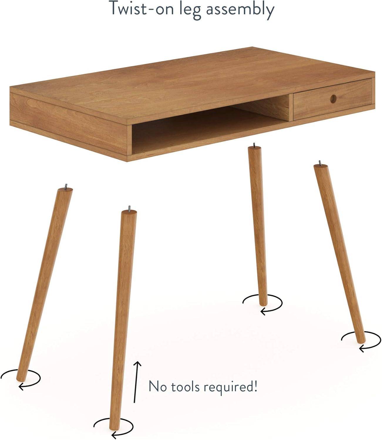 Parker Modern Home Office Writing, Computer or Laptop Desk with Open