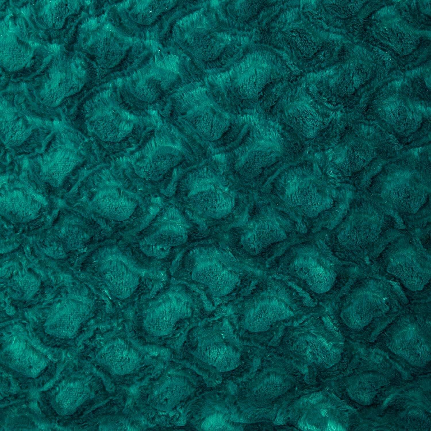 DaDa Bedding Mermaid Scales Emerald Green Blue w/ Sherpa Backside Faux