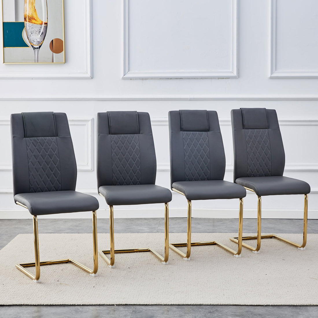 Modern dining chairs, restaurant chairs, and gold legged upholstered