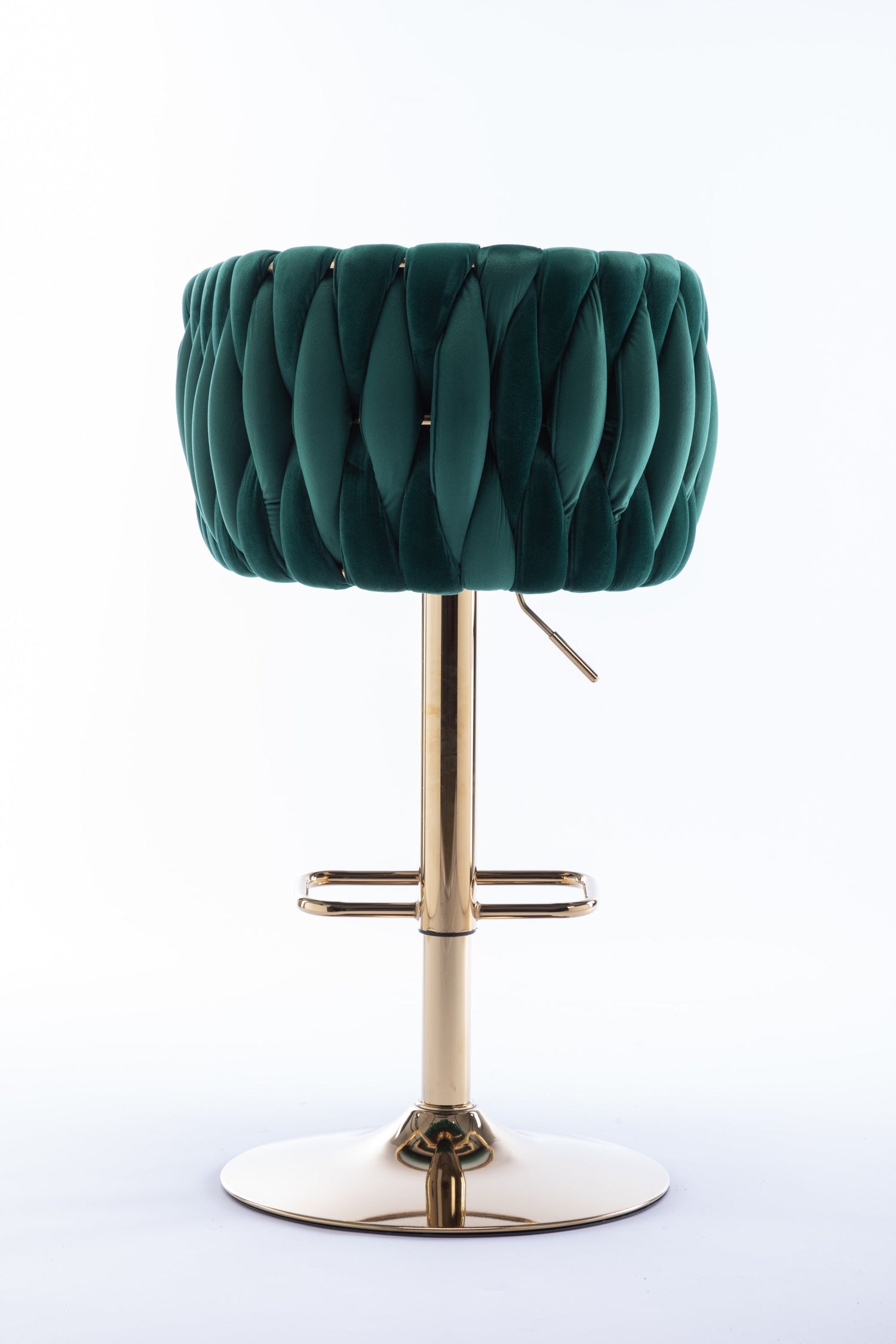 Set of 2  Bar Stools,with Chrome Footrest and Base Swivel Height