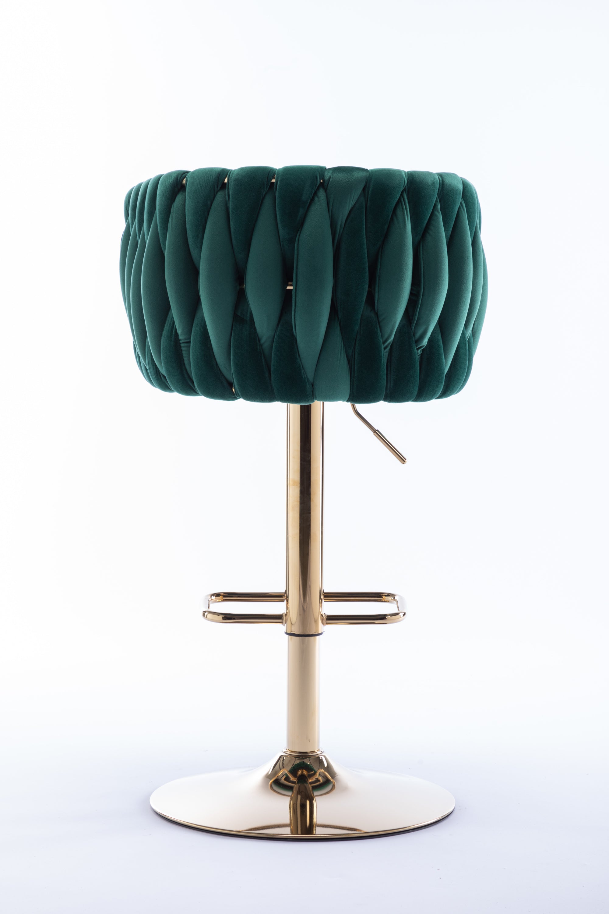 Set of 2  Bar Stools,with Chrome Footrest and Base Swivel Height