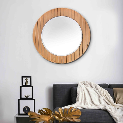Yukon Gold Beveled Accent Mirror