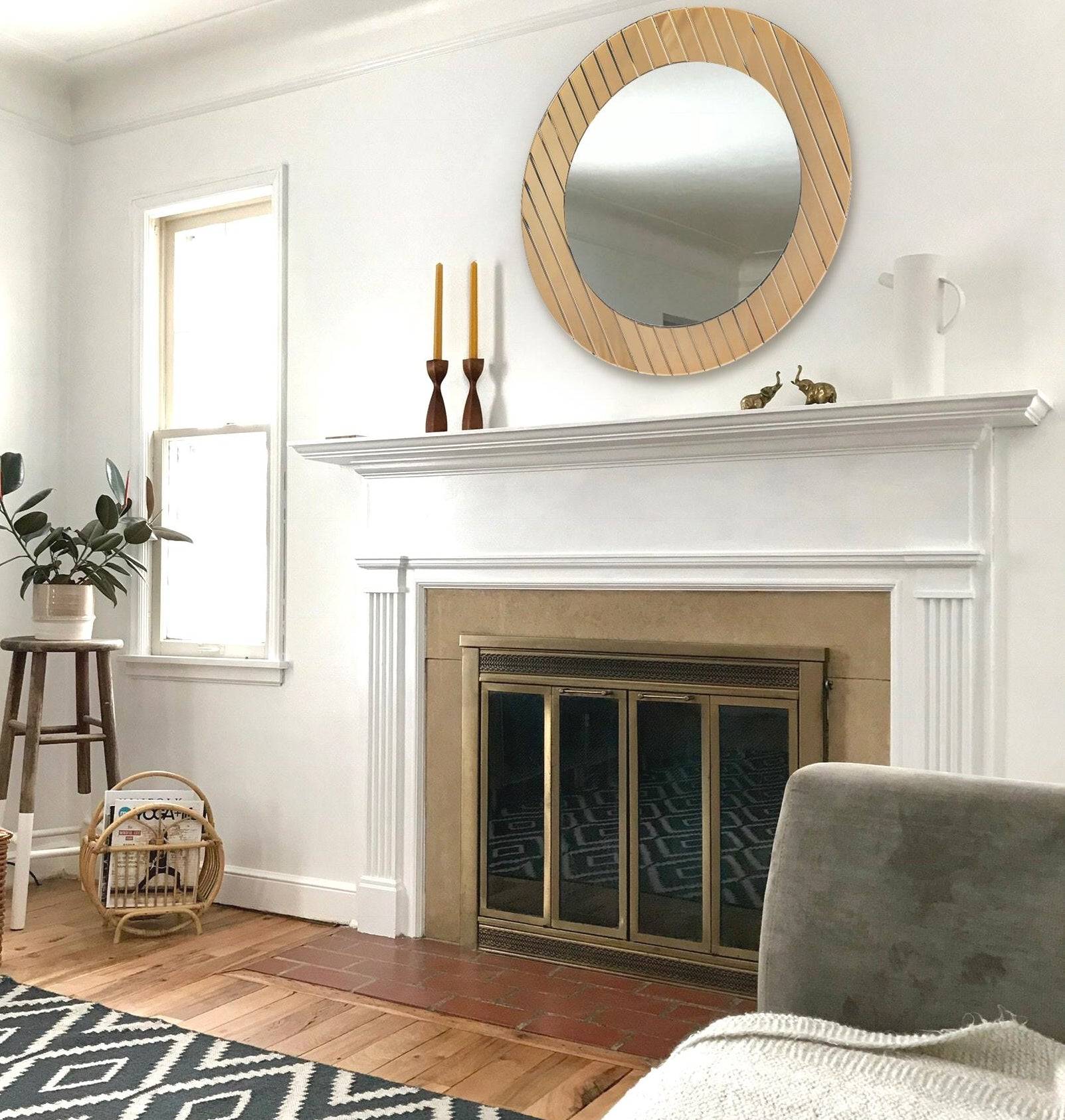 Yukon Gold Beveled Accent Mirror
