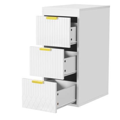 24inch Wall Mounted Floating Cabinet w/Side Cabinet Combo, Rectangular