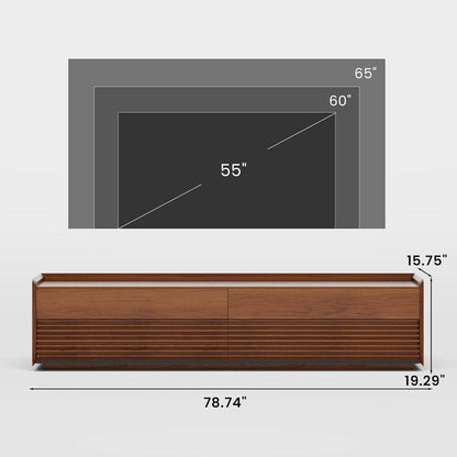 Mid Century Modern TV Stand, 78.74&quot; Entertainment Center with LED