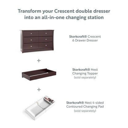 Crescent 6 Drawer Double Dresser (Espresso) – GREENGUARD Gold